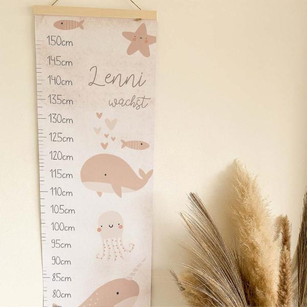 Messleiste "Am Meer" | Messlatte | Geschenkidee | Personalisiertes Geschenk | Kinderzimmerdeko